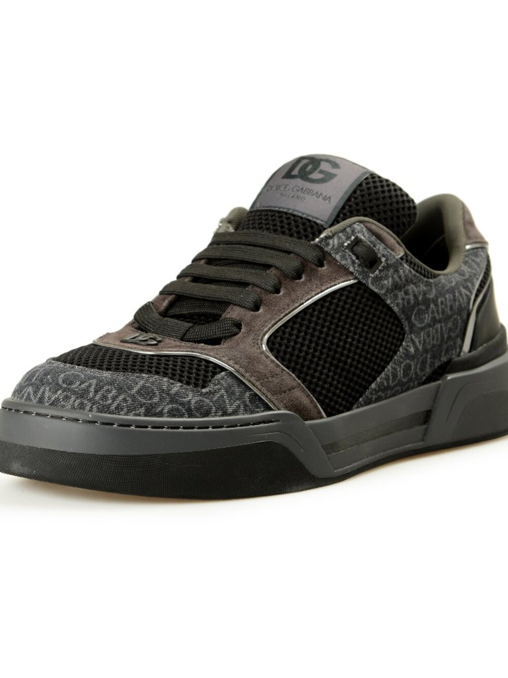 Dolce & Gabbana Men's Logo Print Leather Athletic Sneakers Shoes US 12 IT 45